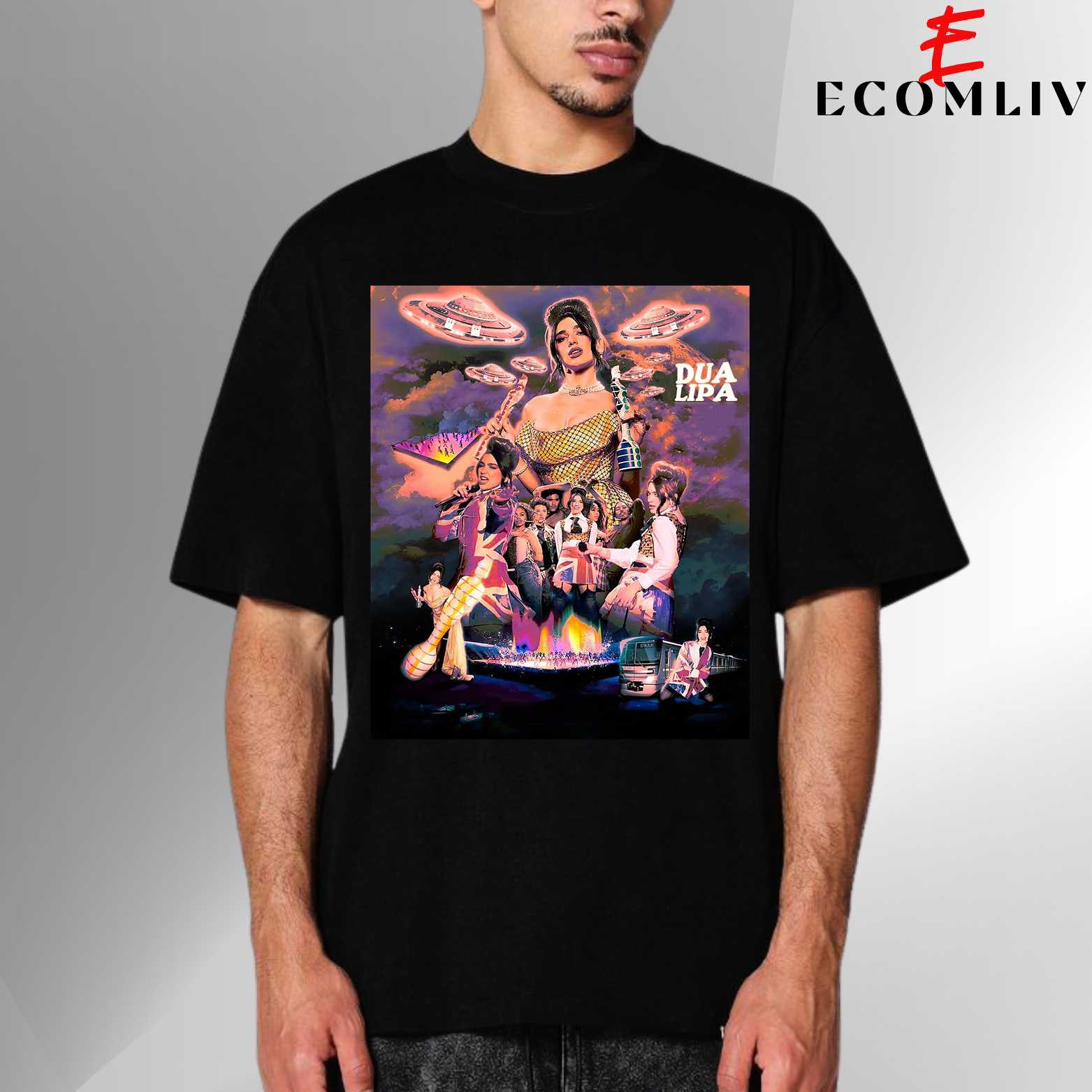 Dua Lipa Unisex T Shirt, Streetwear Merch Concert, Fan Collector Gift